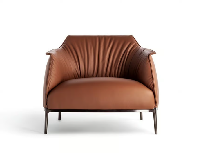 ARCHIBALD LARGE - Leather armchair with armrests _ Poltrona Frau